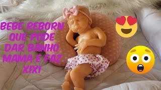 Bebê Reborn De Silicone Sólido Toma Banho, Mama/ Faz Xixi.