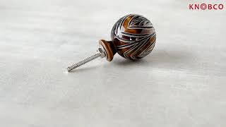 Famous NTSHK 035 Decorative Round Brown Resin Door Knobs Net Worth