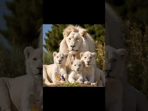 الأسد أب وزوج حنون شاهد حنان واحتواء ملك الغابة علي أسرته عائلة الأسد اللبؤة والأشبال