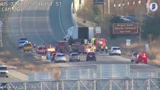 Northbound U.S. 31 closed in Westfield after fatal crash between semi, car