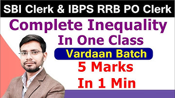 Inequality Reasoning Tricks In Hindi | Either Or | SBI Clerk 2021 | IBPS RRB PO Clerk  Vardaan Batch