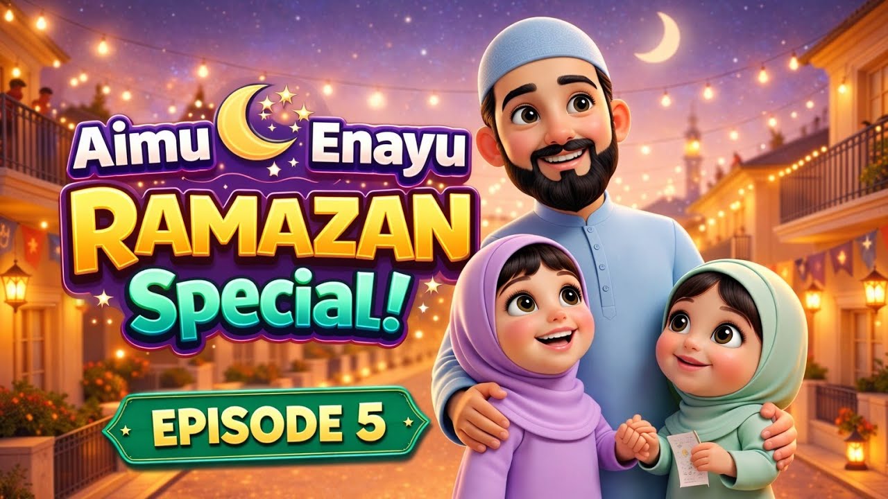 Aimu Enayu Ep 5 | Ramzan Special | Chand Nazar Aaya & Ramzan Mubarak | Islamic Cartoon for Kids