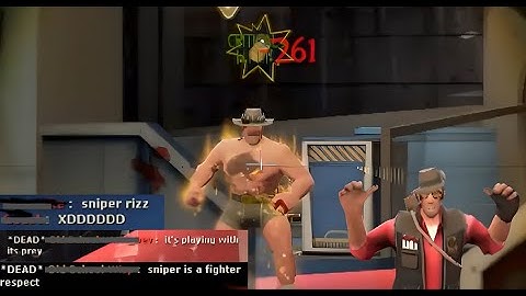 Playing sniper as my least played class vs Saxton Hale is INSANE