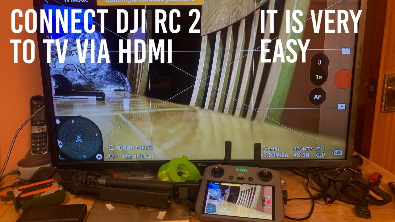 Как подключить DJI RC2 к телевизору через HDMI. Смотрите свой полёт на большом экране.