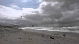 Flying the kite on Cannon Beach
