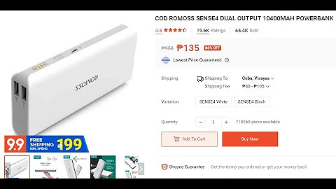 ROMOSS SENSE4 DUAL OUTPUT 10400MAH POWERBANK UNBOXING