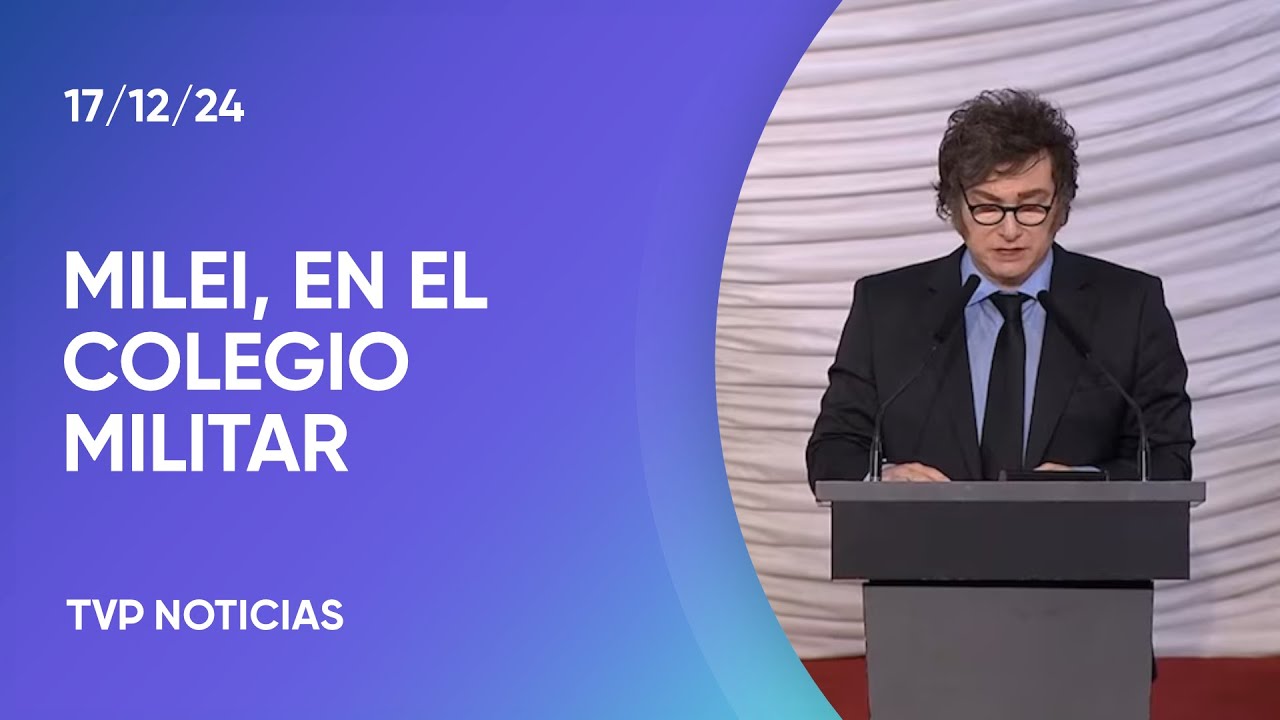 Javier Milei participó del acto de egreso de las tres fuerzas en el Colegio Miliar