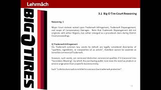 Big O Tire TDD 12.0 - Court Reasoning 1
