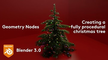 Creating a realistic christmas tree using Geometry Nodes