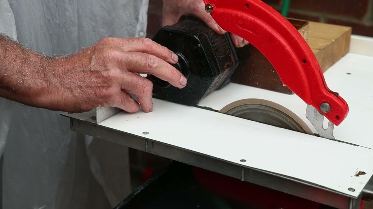 Cutting an hexagonal bottle using wet saw YouTube