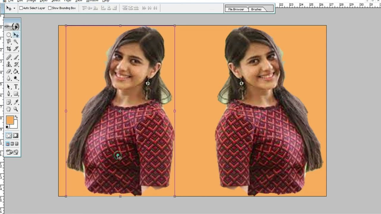 A step by step guide to set two images in opposite direction with transform background.