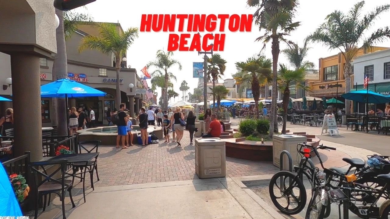 Huntington Beach - Walking Downtown Huntington Beach, Orange County, California, Usa, Travel, 4K Uhd