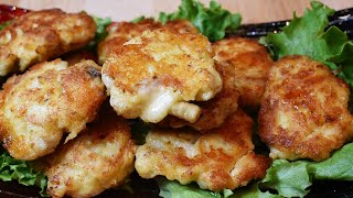 Cheesy Chicken Fritters- Easy and delicious recipe/Your Family will love them!