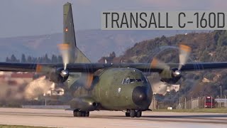 RARE! Luftwaffe Transall C-160D - Close-up Takeoff from Split Airport SPU/LDSP