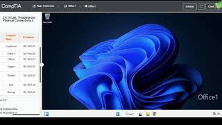 Testout Network+ 2.6.14 Lab Troubleshoot Physical Connectivity 3