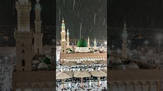 Aerial View of Medina in Rain 🌧️🕌 | Durood Sharif ﷺ 🤍 #allah #beautiful #islamicshorts #love #peace