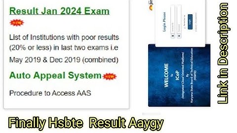 Hsbte Result is Declared january 2024 l #aicte #haryanapolytechnic #hsbte #polytechnic