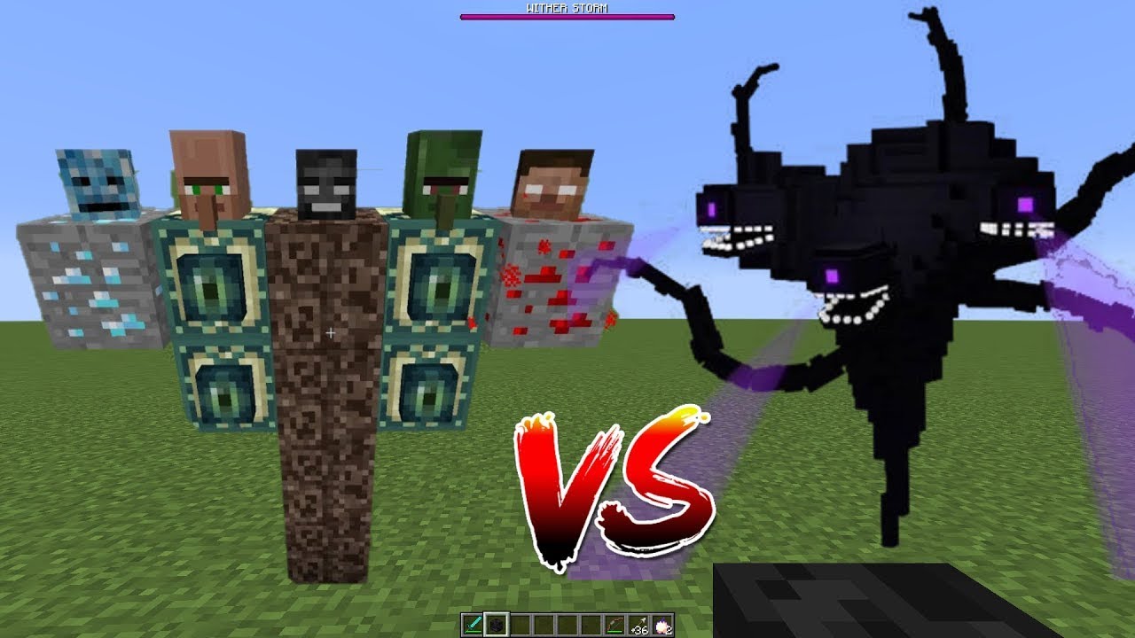 what if you create an ENDER VILLAGER VS WITHER BOSS in MINECRAFT - YouTube