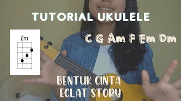 Bentuk Cinta – Eclat Story, Tutorial Ukulele Mudah, Chord dan Petikan Mudah, rambu warna warni bagai