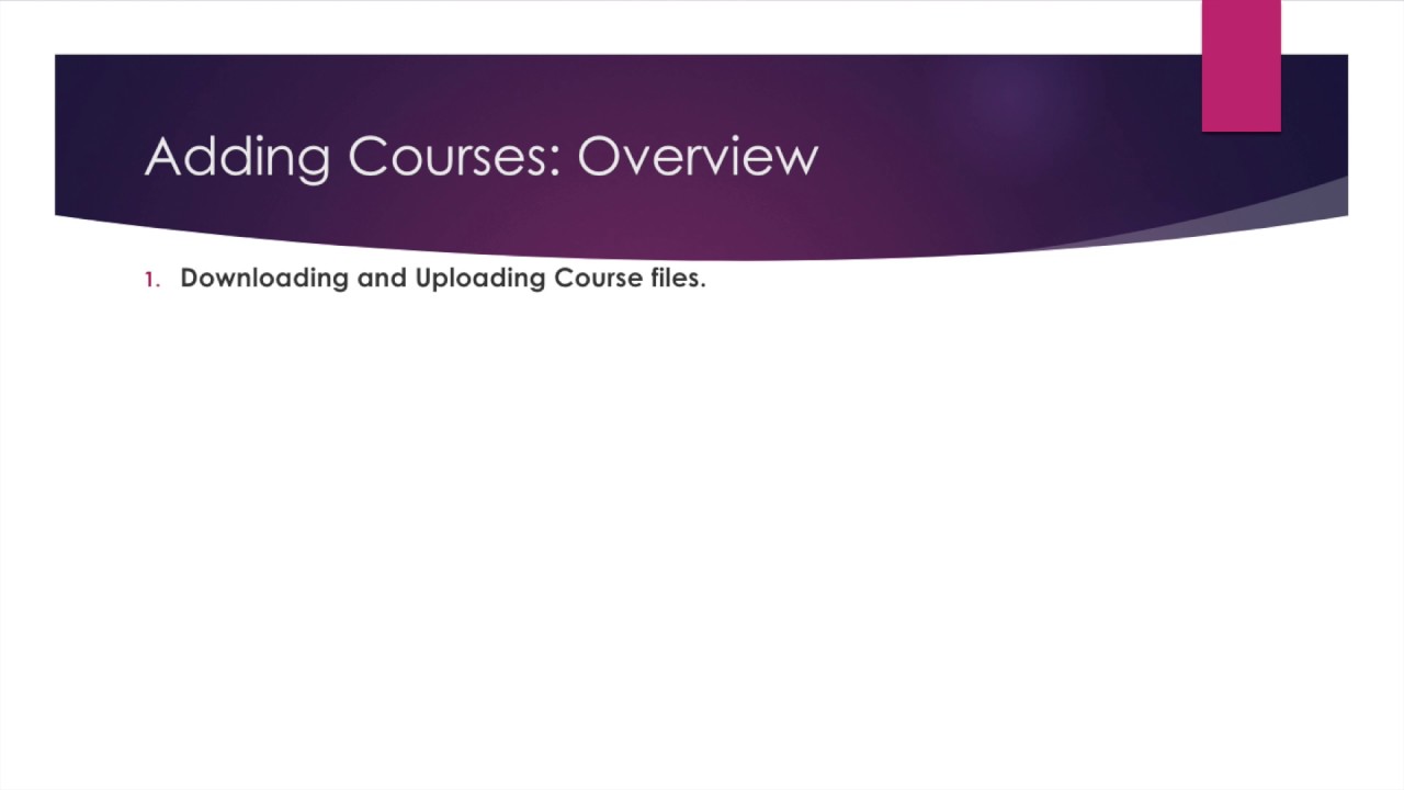 Adding Courses Overview - YouTube