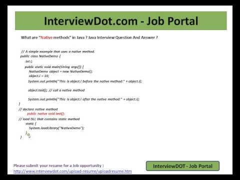Java Interview Question And Answer What is Native Method in Java Explain Interview Question