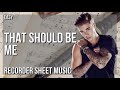 SUPER EASY Recorder Sheet Music: How to play That Should Be Me  by Justin Bieber