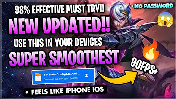 New! Config ML Anti Lag 90FPS Super Smoothest + Ping Speed Patch Lxia - Mobile Legends