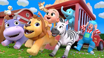 Canción del Viejo McDonald con Animales de Safari  + Más Lalafun Canciones In-es y Música p. Chicos