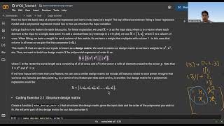 Polynomial Regression & Design Matrix | Neuromatch Academy TA Application