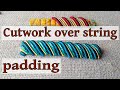 Cutwork purls over string padding for goldwork embroidery  | Hand embroidery video tutorial