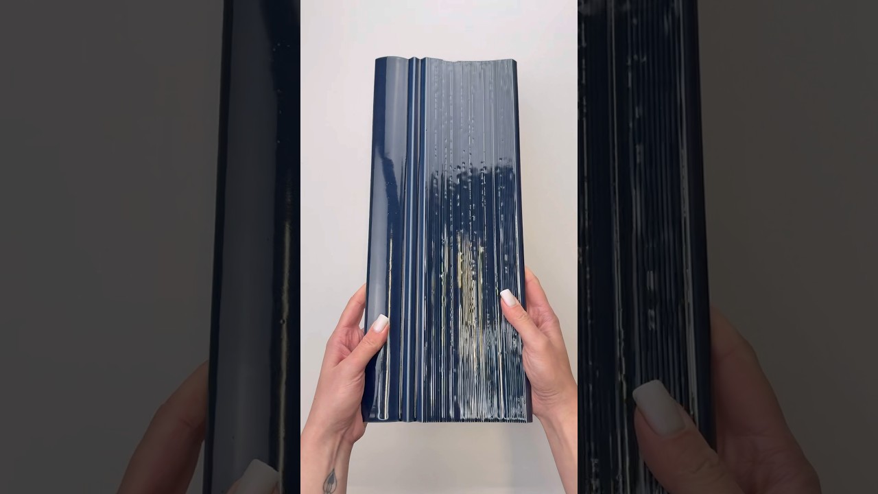 End of beginning for our gorgeous blue Struktura porcelain tiles 🙌🎉