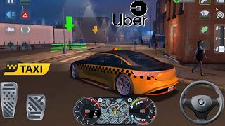 TRABALHANDO DE TÁXI E UBER COM SUPER CARROS, Simulador de táxi e motorista de uber mobile, Taxi Sim screenshot 2