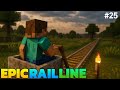 🚂 Building the EPIC Rail Line in MCPE! 🛤️💨 Fast Travel Across the World | Ep 25 ⚒️🎮