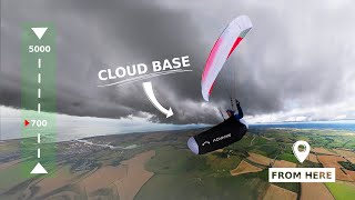Thermalling Up From A Low Take Off To Cloud Base With My Paraglider (Advance OMEGA ULS & WEIGHTLESS)