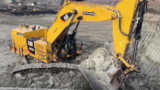 Caterpillar 6015B Excavator Loading Caterpillar Dumpers  Sotiriadis Mining Works