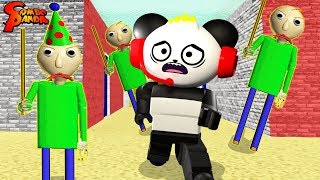 ESCAPING BALDI FOR THE LAST TIME IN ROBLOX! Let's Play Baldi's Basics with Combo Panda screenshot 2