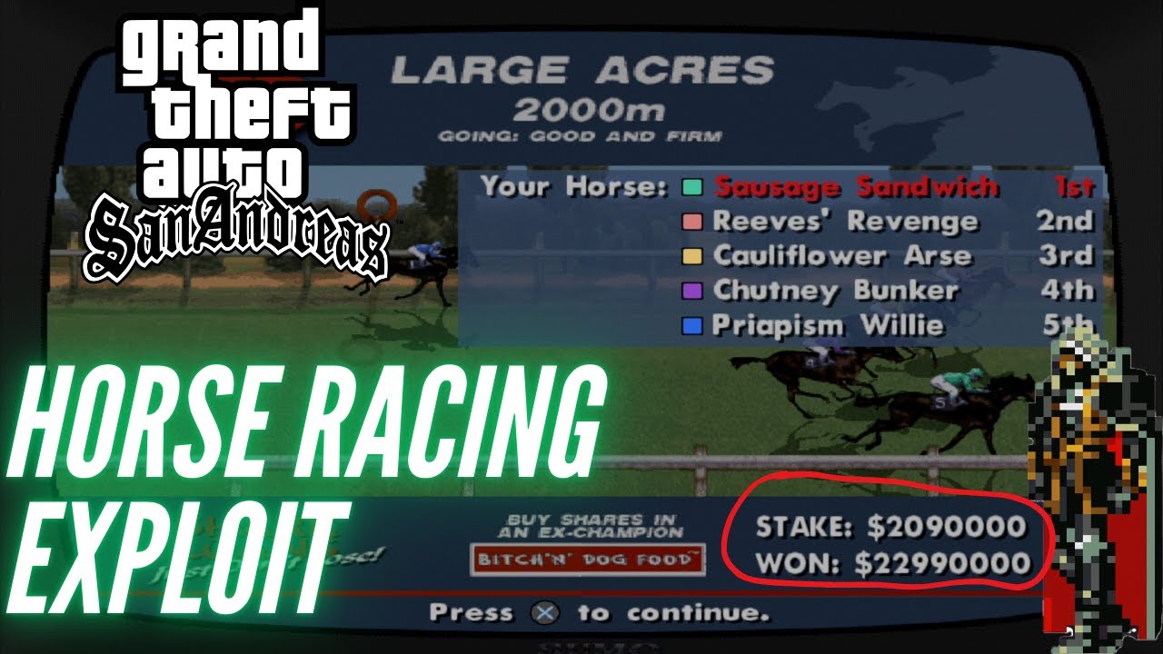 GTA San Andreas Horse Race Betting Tons Of Money YouTube 
