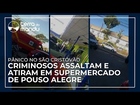 Criminosos assaltam e dão tiros em supermercado no São Cristóvão em Pouso Alegre