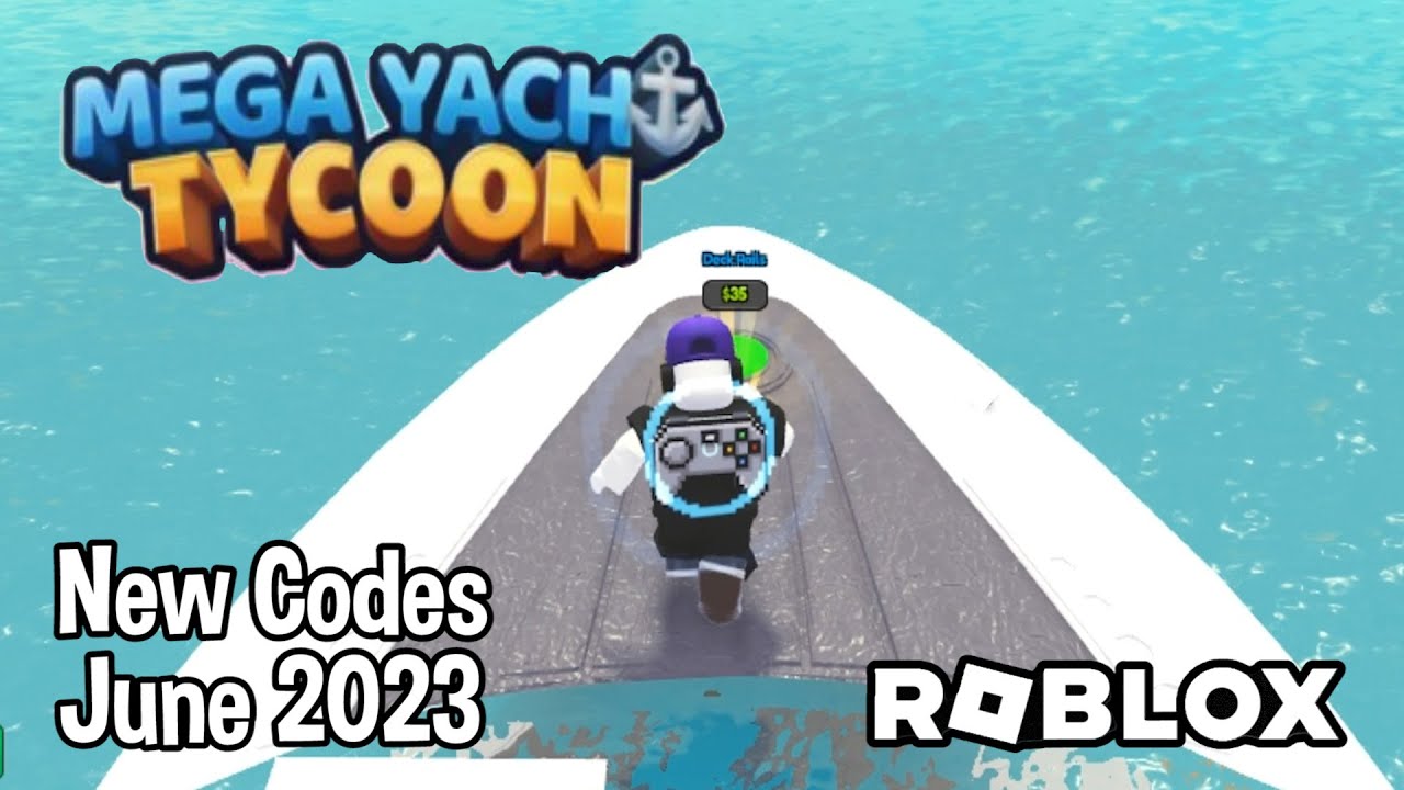 roblox mega yacht tycoon codes