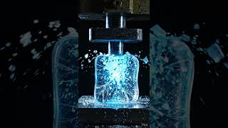 Giant Ice Cube Under Hydraulic Press! Oddly Satisfying ASMR Ice Crushing 🧊💥