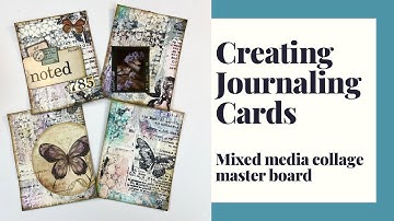 Creating Journaling Cards from a Collage master-board #mixedmedia #junkjournaling