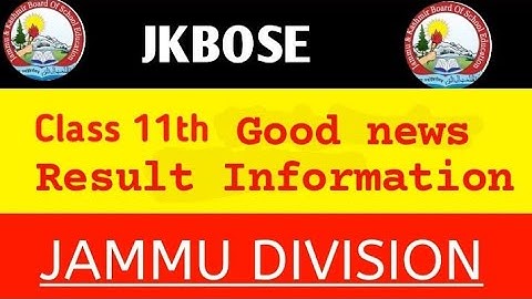 Jkbose 11th Class result out information
