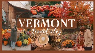 AUTUMN IN VERMONT | exploring the fall foliage, apple orchards, cider mills,  & more in Stowe