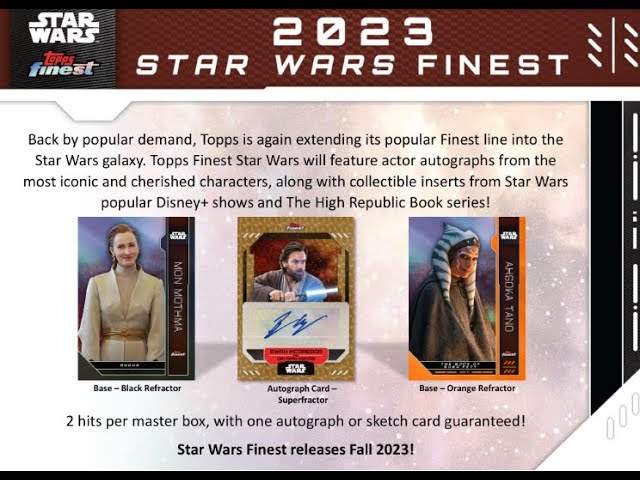 ぱん BGBPB 2023 TOPPS STAR WARS FINEST box スターウォーズ