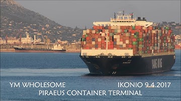 YM WHOLESOME departure from Piraeus Container Terminal