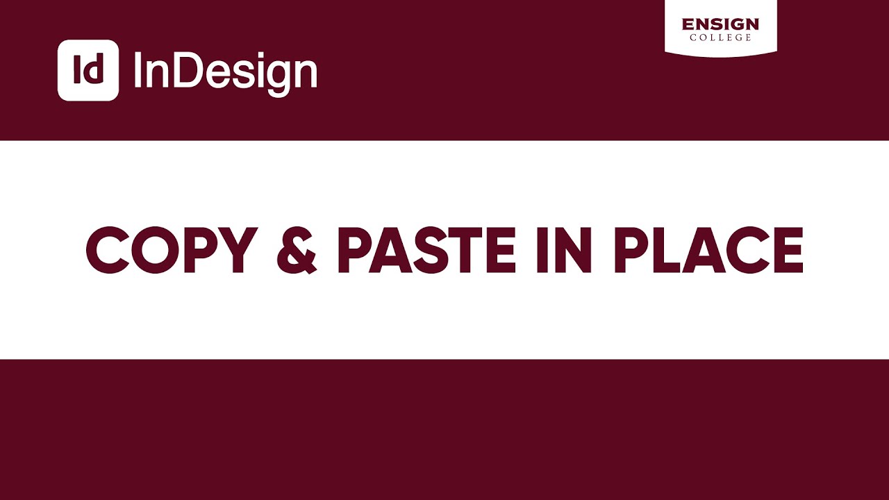 ID Copy & Paste in Place - YouTube