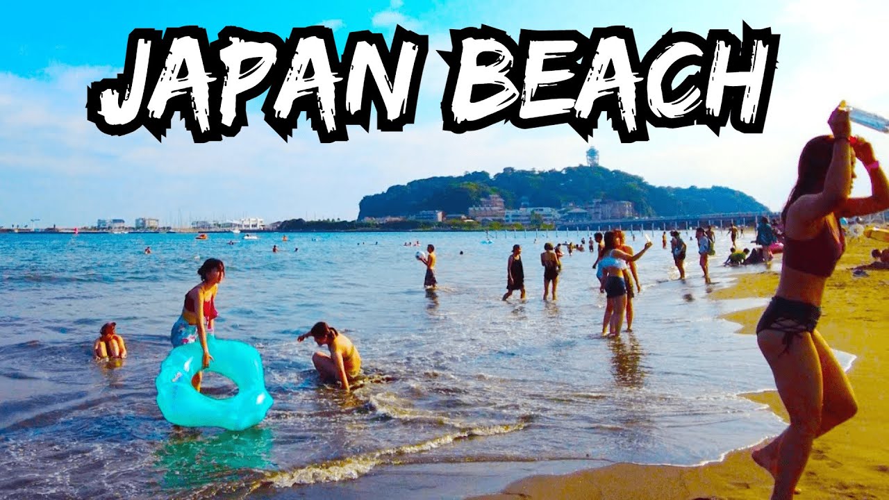 【4K】Japan Walk, Summer Beach, East & West Shonan Beach / 湘南ビーチを東浜 海の家群 ...