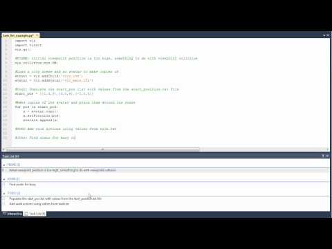 Vizard Help: Task list - Vizard IDE