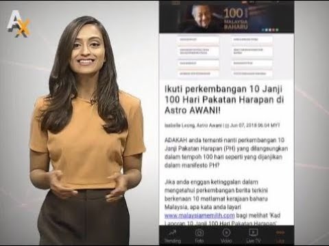 Ikuti Perkembangan 10 Janji 100 Hari Pakatan Harapan Di Astro Awani Youtube