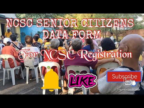 NCSC Senior Citizens Data Form for Registration - YouTube